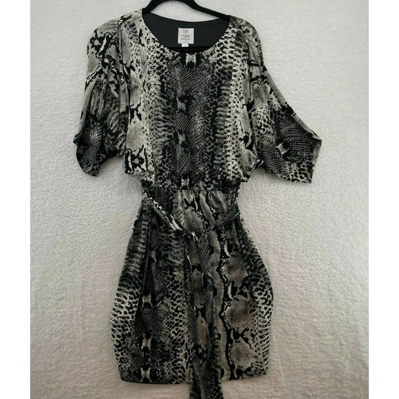 Suzie Chin for Maggy Boutique Womens Dress Size 2 Dolman Sleeve Snake Print - Picture 1 of 9